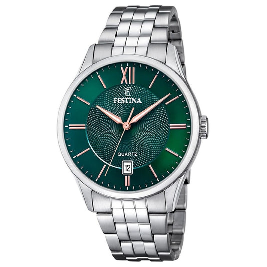 Men's Watch Festina F20425/7 Green Silver Festina