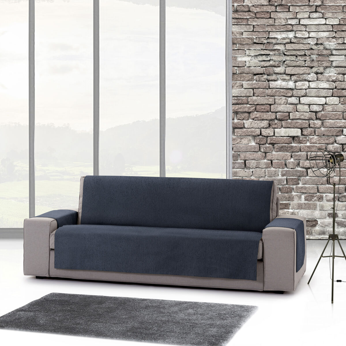 Sofa Cover Eysa MID Blue 100 x 110 x 190 cm Eysa