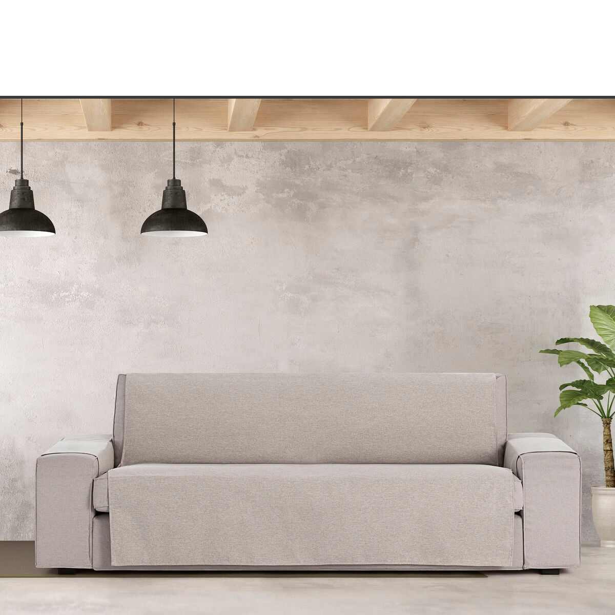 Sofa Cover Eysa VALERIA Light grey 100 x 110 x 190 cm Eysa