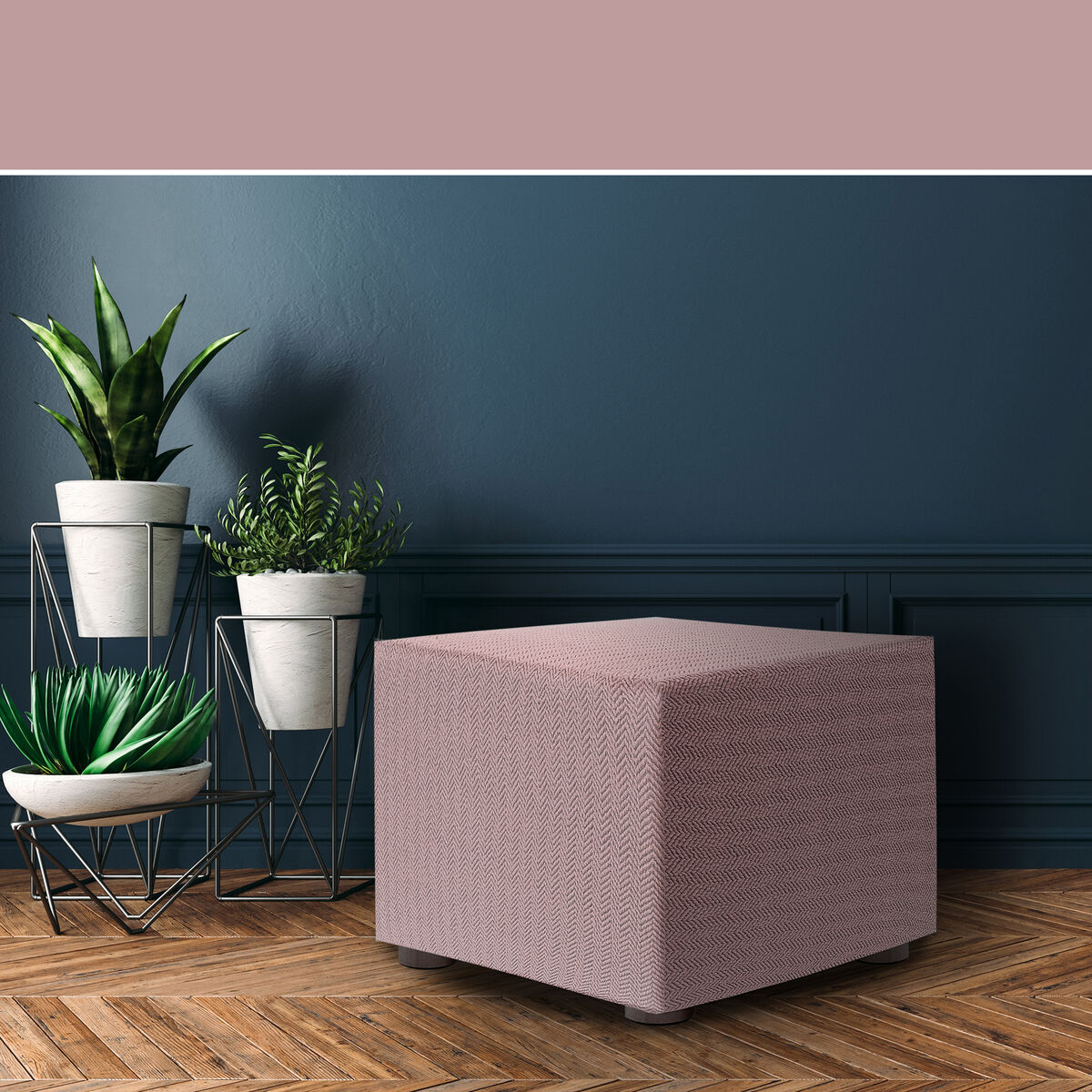 Pouffe cover Eysa JAZ Pink 65 x 65 x 65 cm Eysa