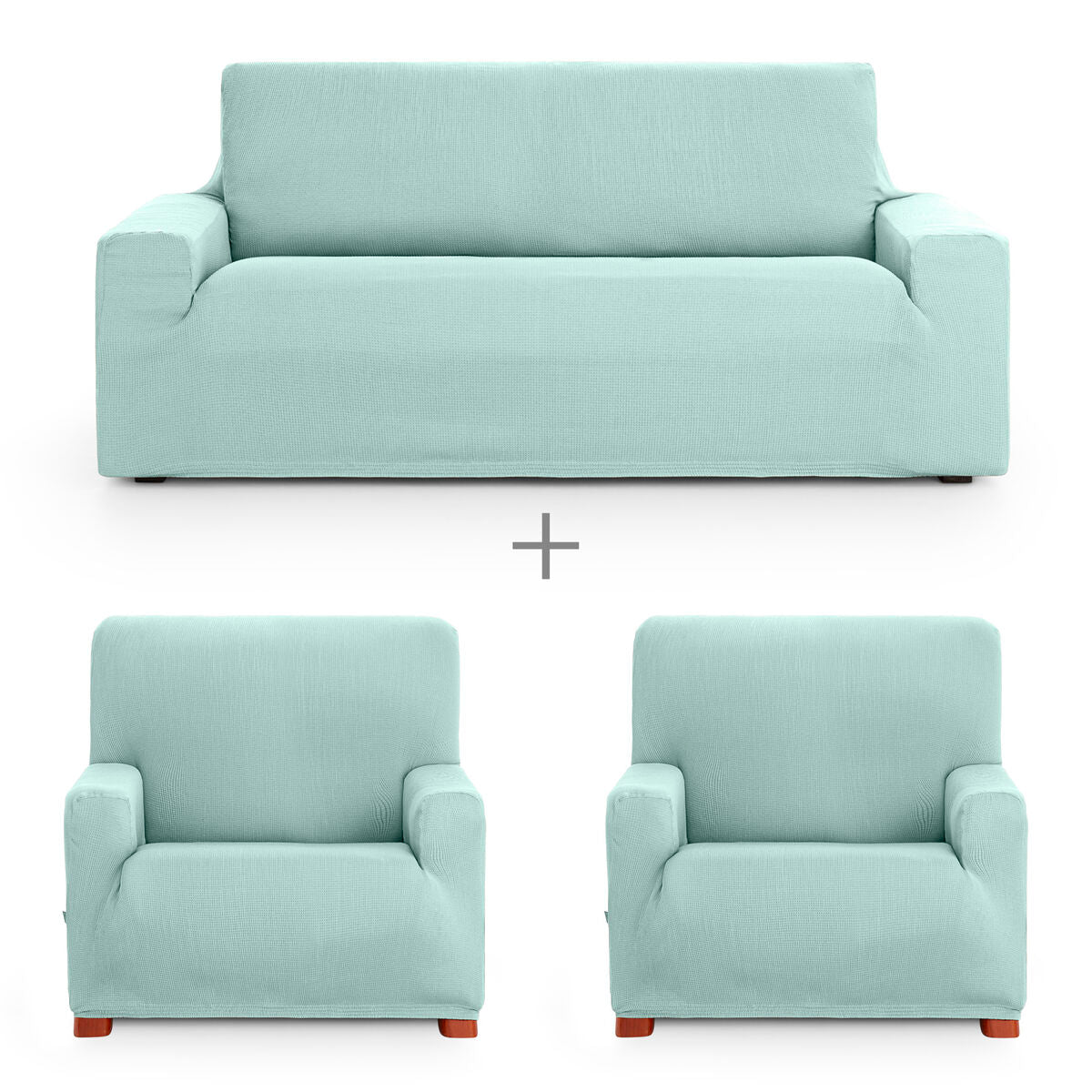 Sofa cover set Eysa ULISES Aquamarine 3 Pieces