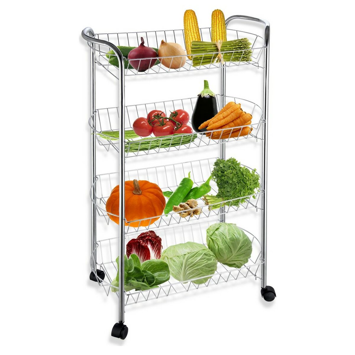 Vegetable trolley Confortime Metal 51 x 27 x 84 cm 4 Shelves