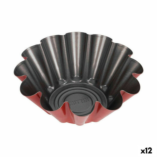 Flan Mould Quttin Cherry Carbon steel 24 x 24 x 9 cm (12 Units) Quttin