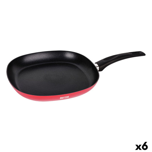 Grill pan Quttin Infinity Red 28,5 x 47 x 6 cm (6 Units) Quttin