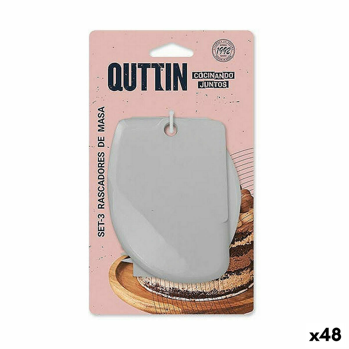 Dough cutter Quttin 3 Pieces 11 x 19 x 1 cm (48 Units) Quttin