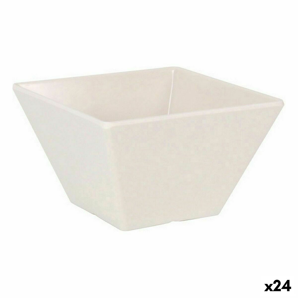 Snack Bowl La Mediterránea Melamin White Shine 10 x 10 x 6 cm (24 Units)