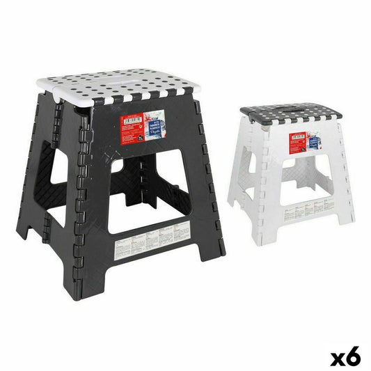 Folding Stool Confortime Plastic 38 cm (6 Units) Confortime