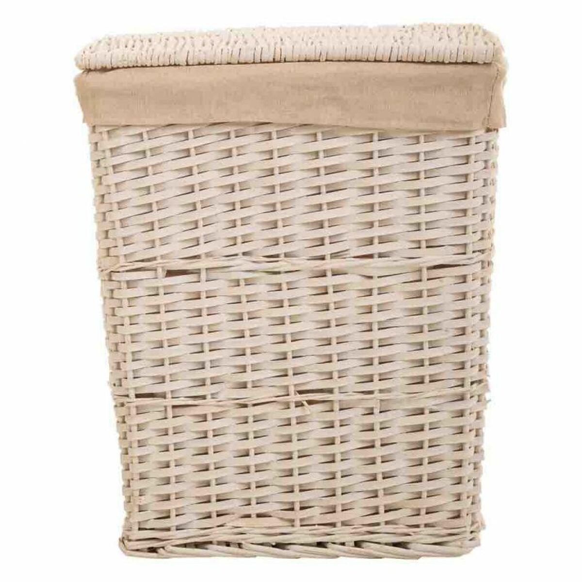 Set of Baskets Alexandra House Living White wicker Willow wood 3 Pieces