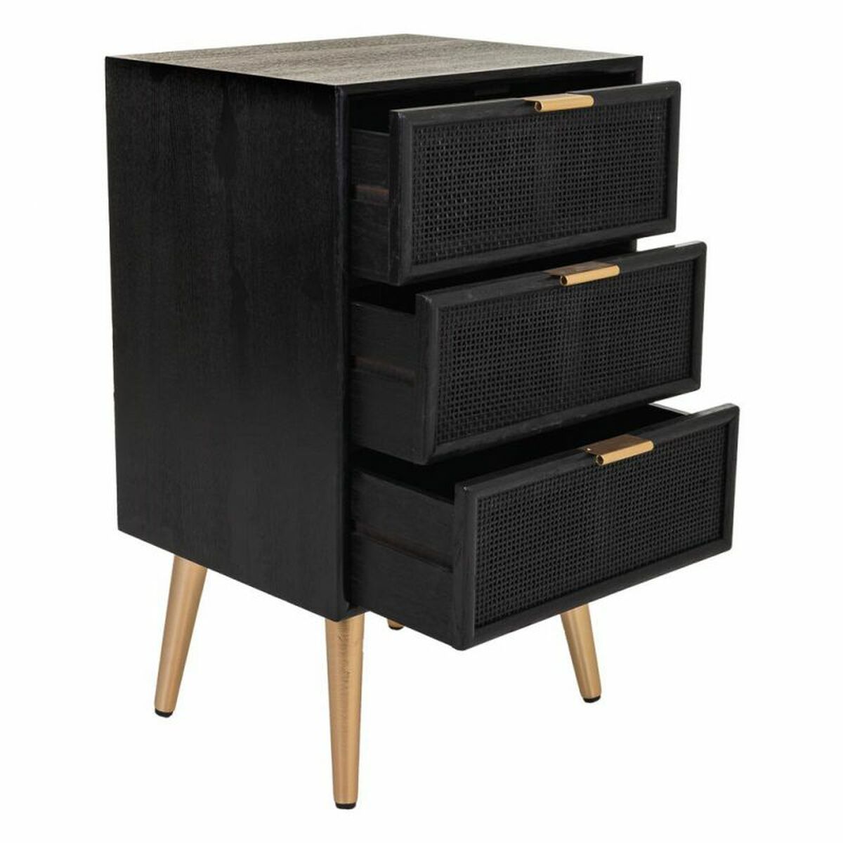 Nightstand Alexandra House Living Black Golden