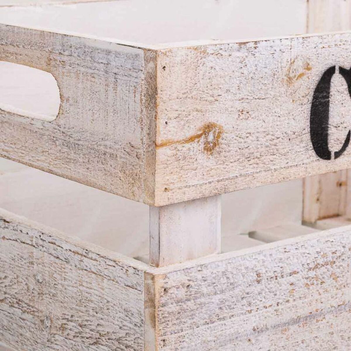 Storage boxes Alexandra House Living CARGO White Fir wood 24 x 19 x 38 cm 33 x 20 x 18 cm 28 x 15,5 x 17 cm 3 Pieces