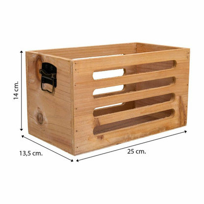 Storage boxes Alexandra House Living Brown Fir wood 17 x 15 x 28 cm 25 x 13,5 x 14 cm 22 x 10,5 x 13 cm 3 Pieces