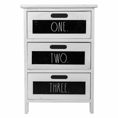 Chest of drawers Alexandra House Living White Paolownia wood 29 x 58 x 40 cm