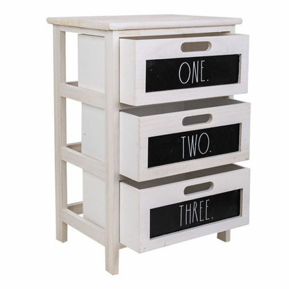 Chest of drawers Alexandra House Living White Paolownia wood 29 x 58 x 40 cm