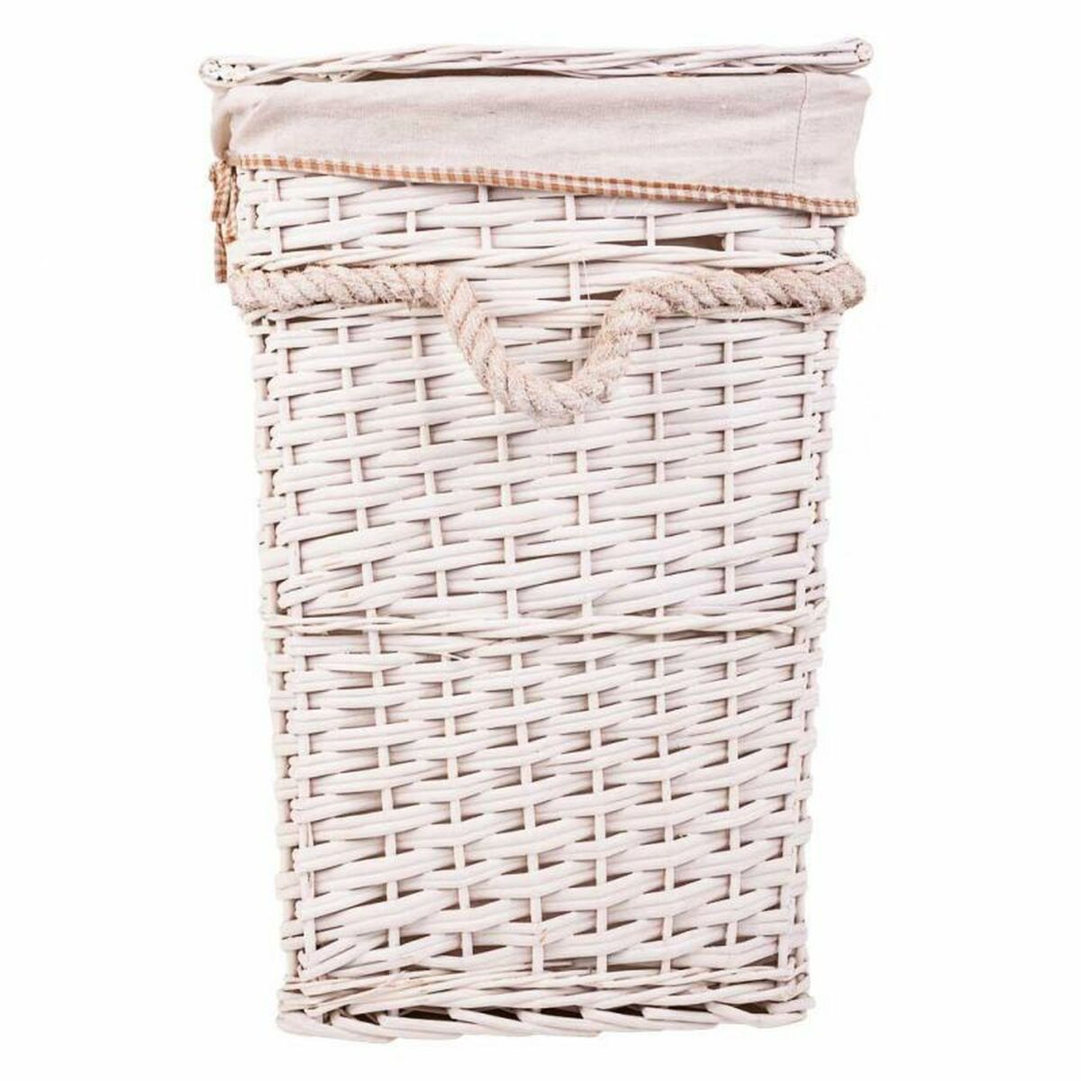 Set of Baskets Alexandra House Living White wicker Willow wood 41 x 63 x 55 cm 30 x 22 x 24 cm 3 Pieces