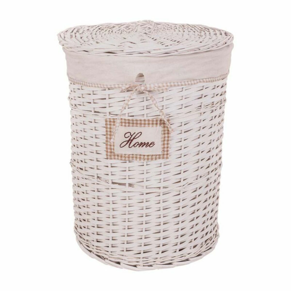 Set of Baskets Alexandra House Living White wicker Willow wood 44 x 58 x 44 cm 29 x 19 x 29 cm 3 Pieces