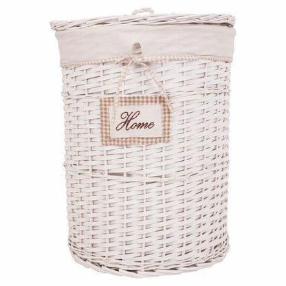 Set of Baskets Alexandra House Living White wicker Willow wood 44 x 58 x 44 cm 29 x 19 x 29 cm 3 Pieces