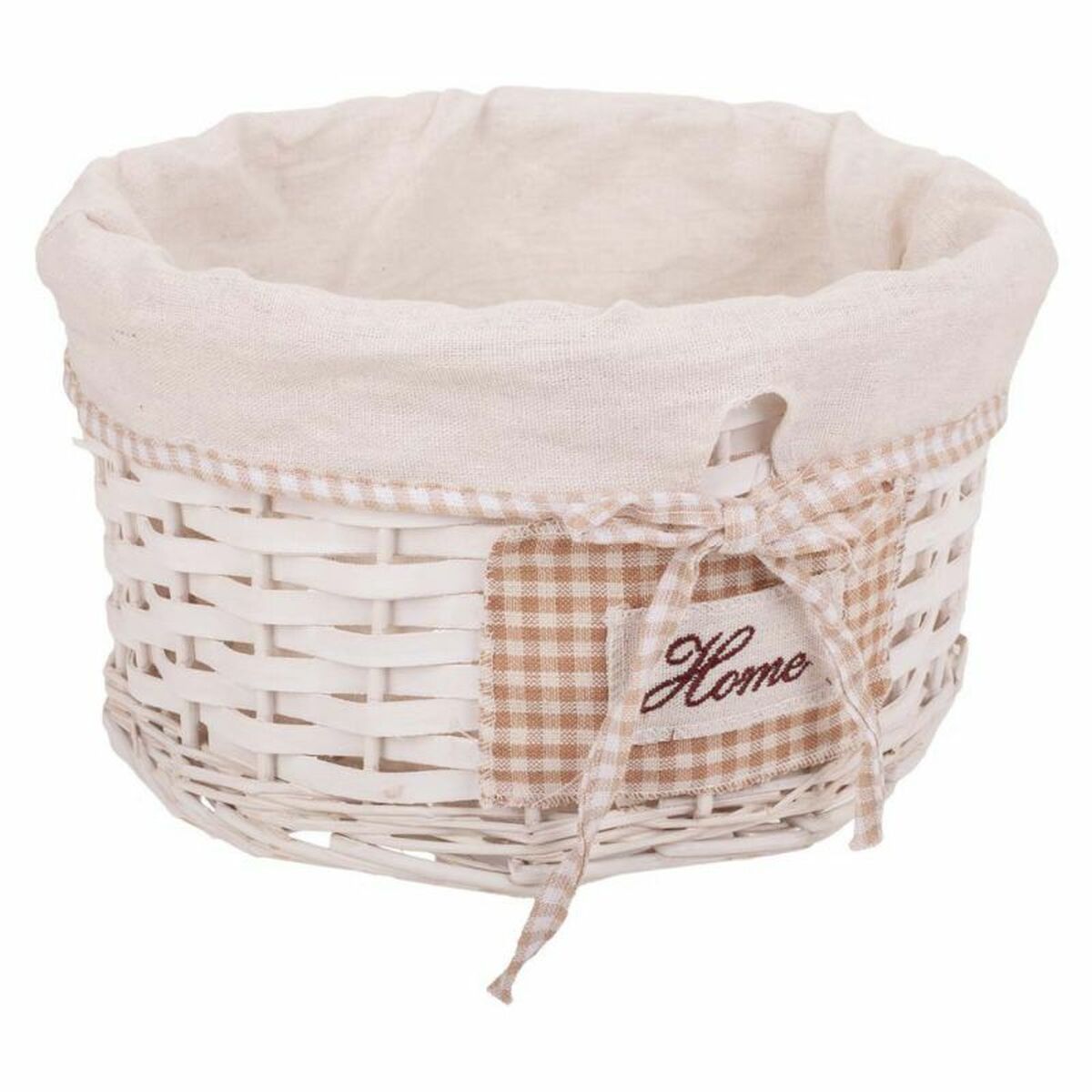 Set of Baskets Alexandra House Living White wicker Willow wood 44 x 58 x 44 cm 29 x 19 x 29 cm 3 Pieces