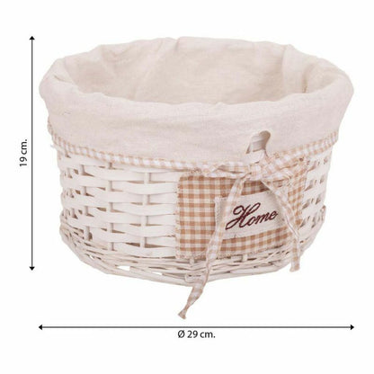 Set of Baskets Alexandra House Living White wicker Willow wood 44 x 58 x 44 cm 29 x 19 x 29 cm 3 Pieces