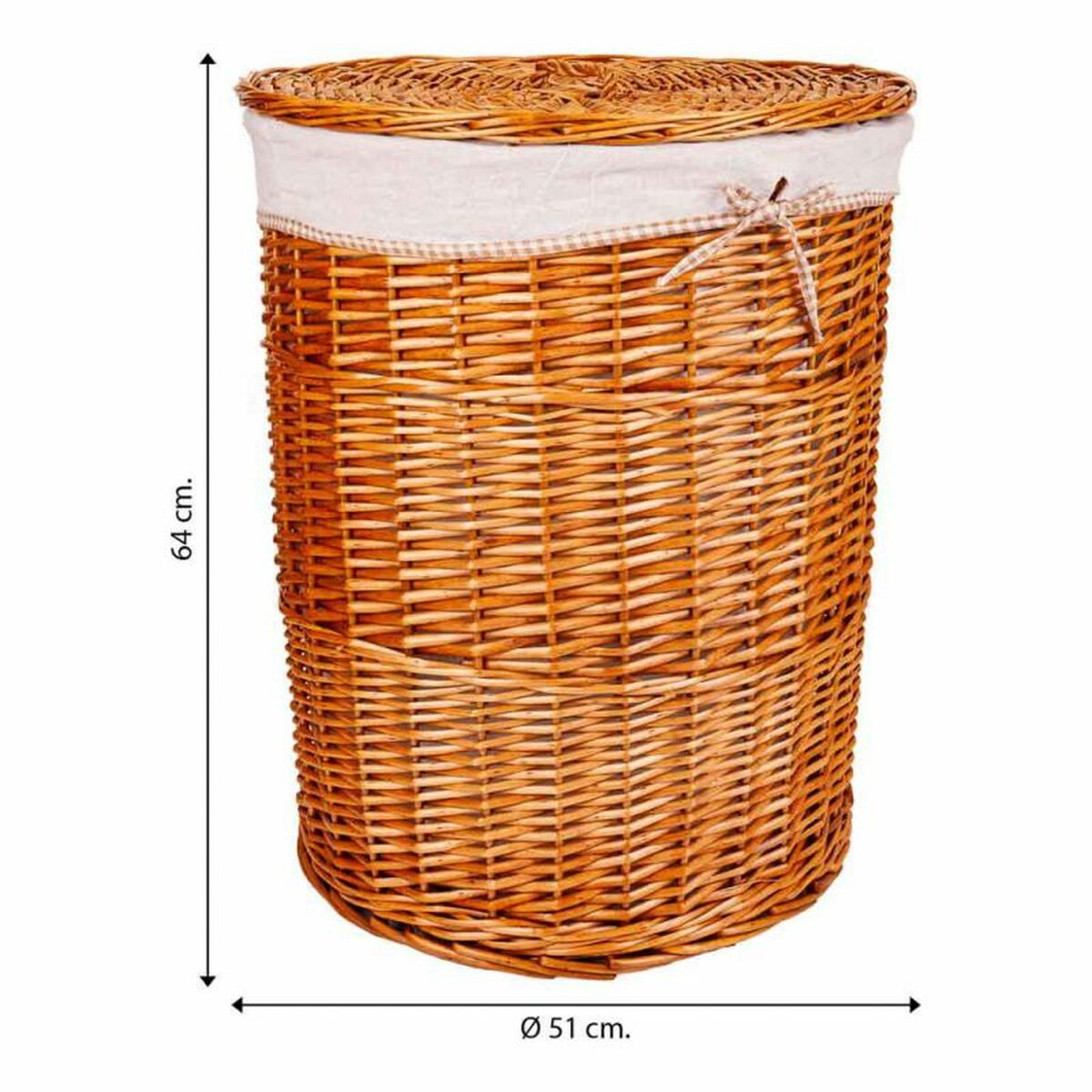 Set of Baskets Alexandra House Living Natural wicker Willow wood 29 x 15 x 29 cm 51 x 64 x 51 cm 36 x 15 x 36 cm 3 Pieces