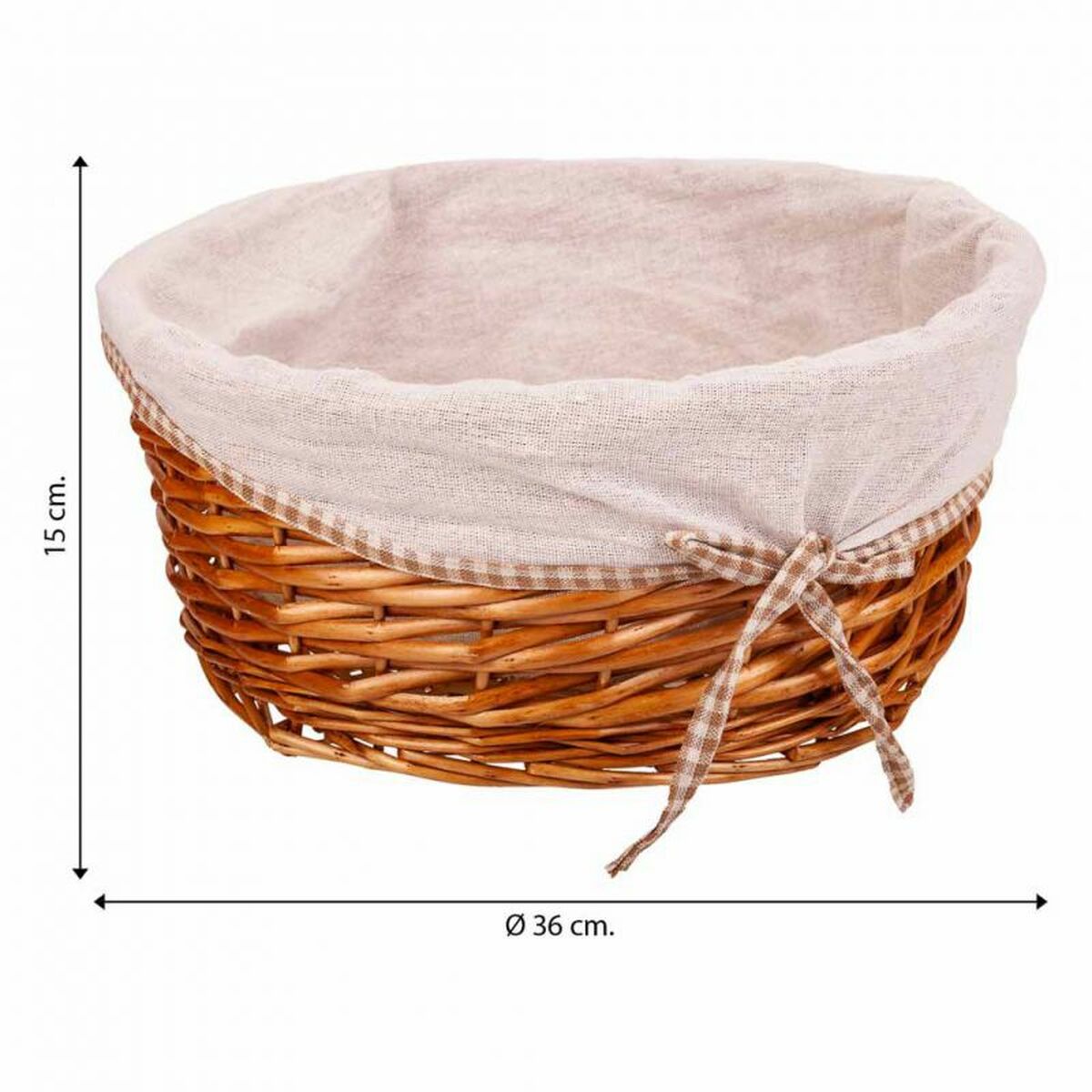 Set of Baskets Alexandra House Living Natural wicker Willow wood 29 x 15 x 29 cm 51 x 64 x 51 cm 36 x 15 x 36 cm 3 Pieces