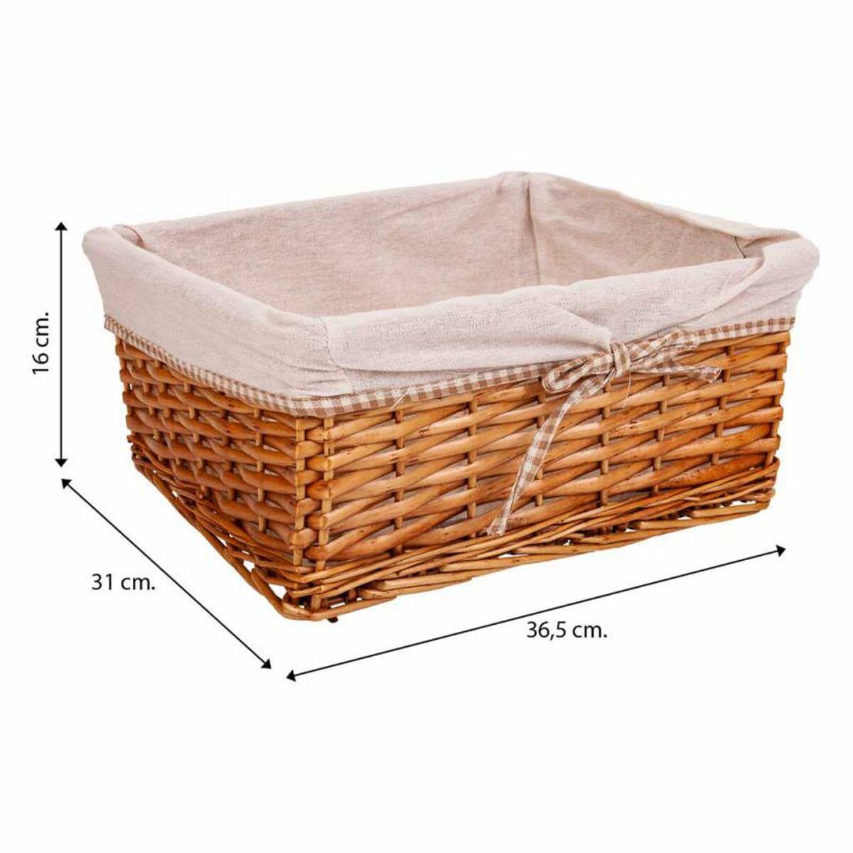 Set of Baskets Alexandra House Living Natural wicker Willow wood 3 Pieces