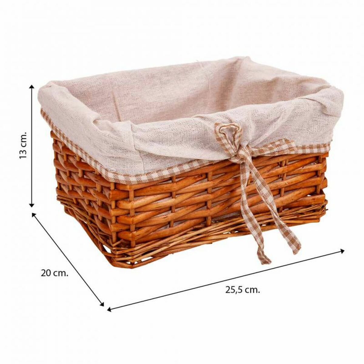 Set of Baskets Alexandra House Living Natural wicker Willow wood 3 Pieces