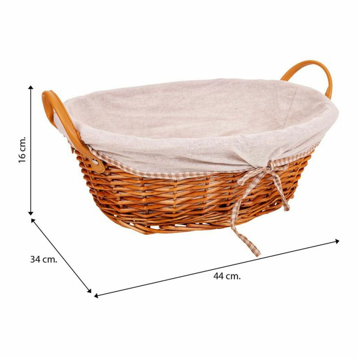 Set of Baskets Alexandra House Living Natural wicker Willow wood 38 x 29 x 14 cm 34 x 16 x 44 cm 31,5 x 23,5 x 12 cm 3 Pieces