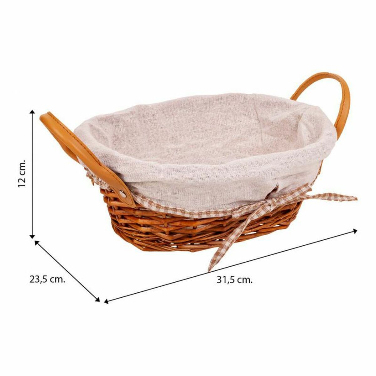 Set of Baskets Alexandra House Living Natural wicker Willow wood 38 x 29 x 14 cm 34 x 16 x 44 cm 31,5 x 23,5 x 12 cm 3 Pieces