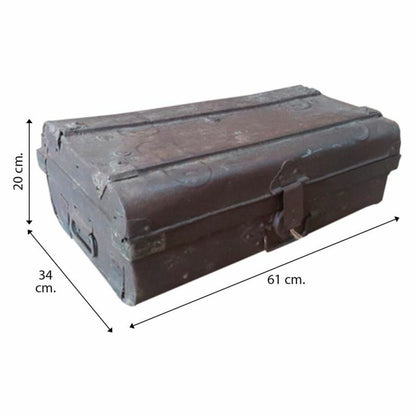 Decorative suitcase Alexandra House Living Brown Iron Traditional style 34 x 20 x 61 cm