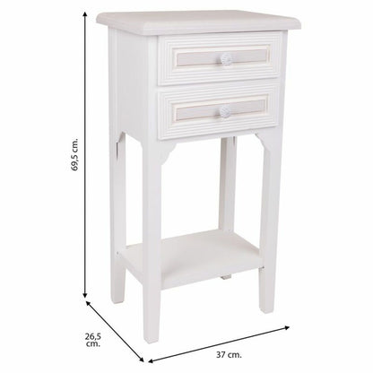 Nightstand Alexandra House Living White 26 x 69 x 37 cm