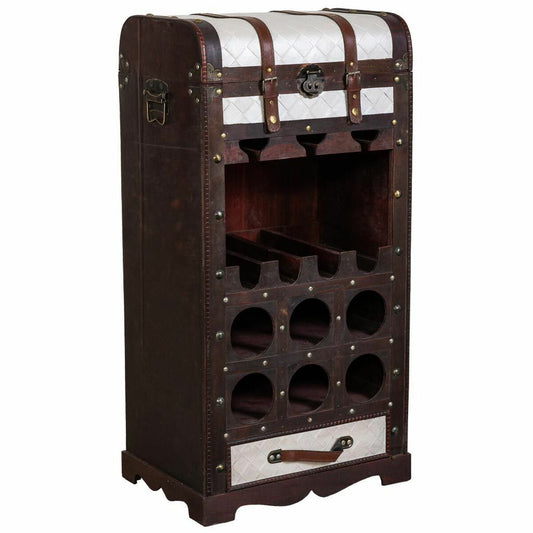 Bottle rack Alexandra House Living Brown PVC Wood Metal Cloth 30 x 85 x 44 cm Chest Alexandra House Living