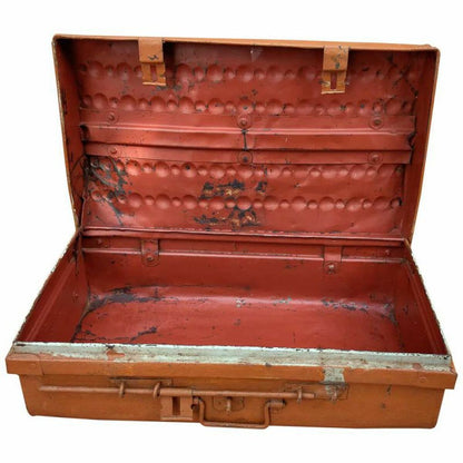 Decorative suitcase Alexandra House Living Brown Iron Traditional style 34 x 19 x 63 cm