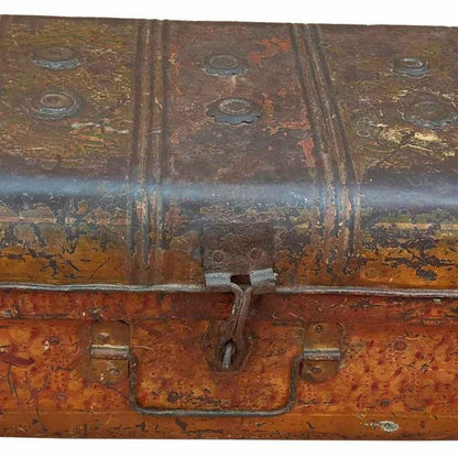 Decorative suitcase Alexandra House Living Brown Iron Traditional style 33 x 25 x 61 cm