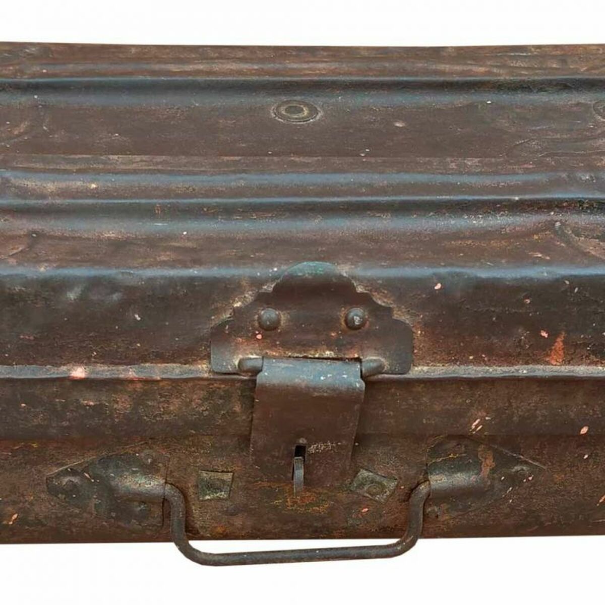 Decorative suitcase Alexandra House Living Brown Iron Traditional style 30 x 19 x 53 cm