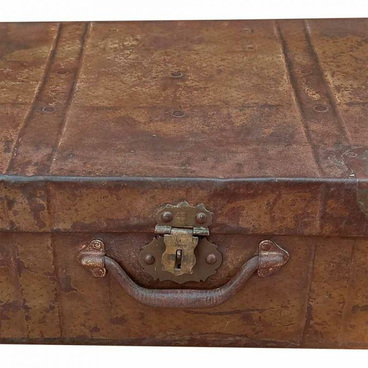 Decorative suitcase Alexandra House Living Brown Iron Traditional style 34 x 17 x 58 cm