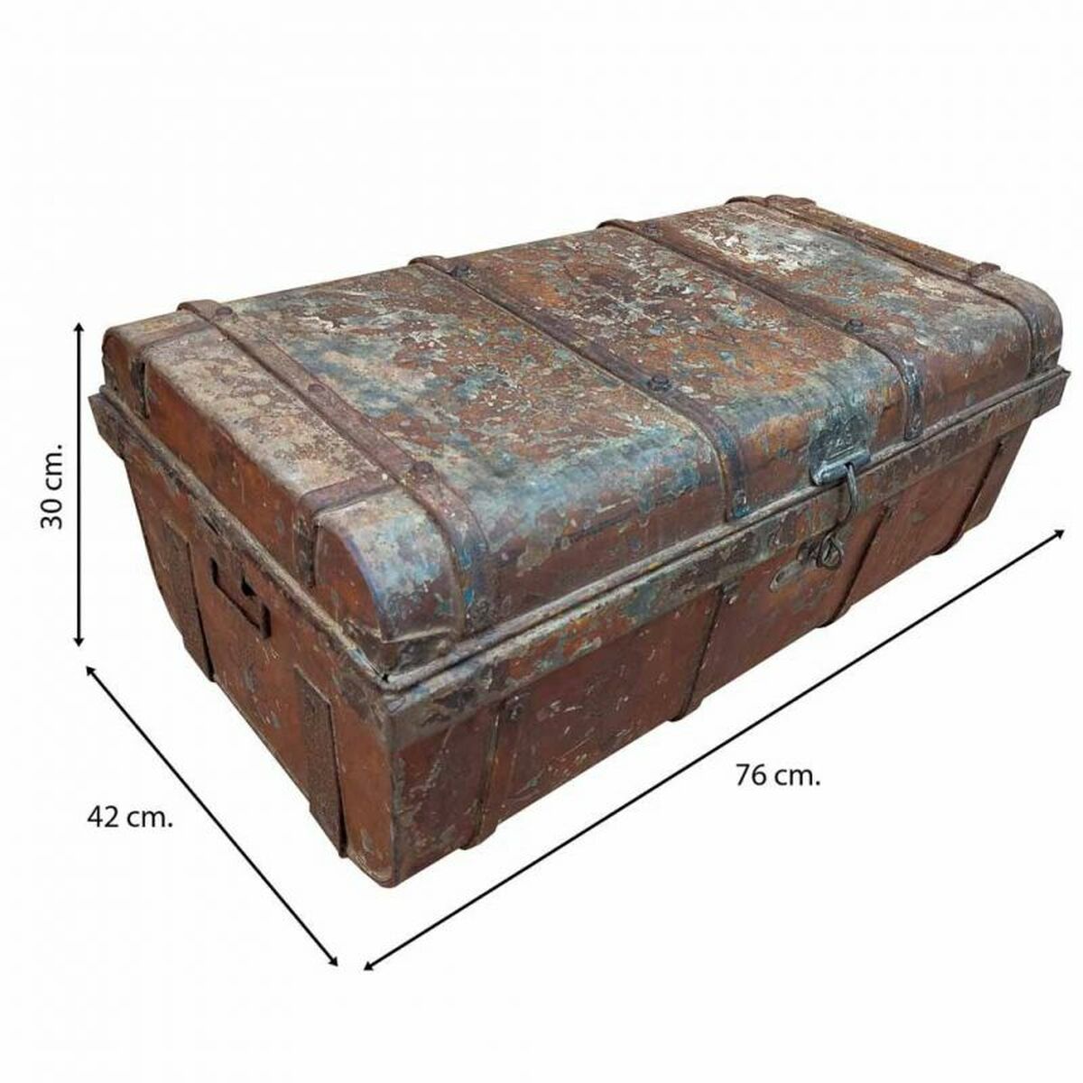 Decorative suitcase Alexandra House Living Brown Iron Traditional style 42 x 30 x 76 cm