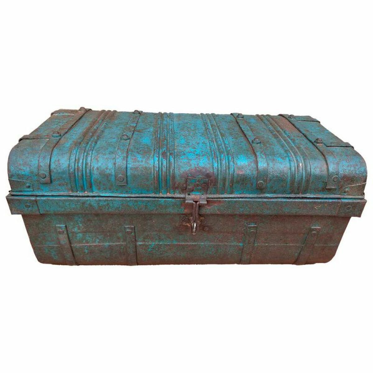 Decorative suitcase Alexandra House Living Blue Iron Traditional style 36 x 19 x 66 cm