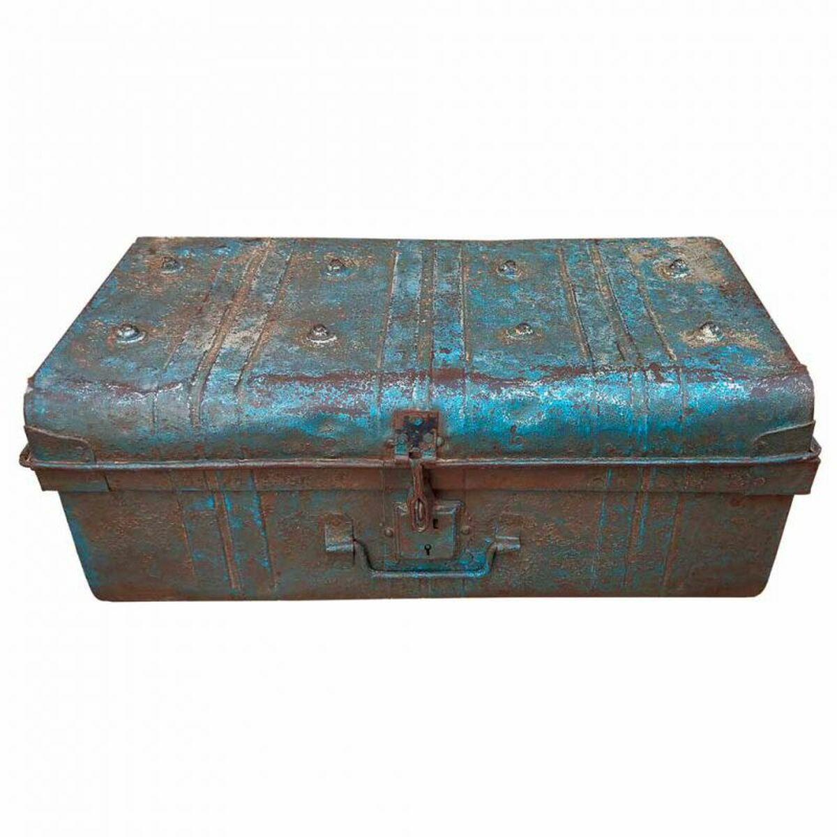 Decorative suitcase Alexandra House Living Blue Iron Traditional style 35 x 24 x 61 cm