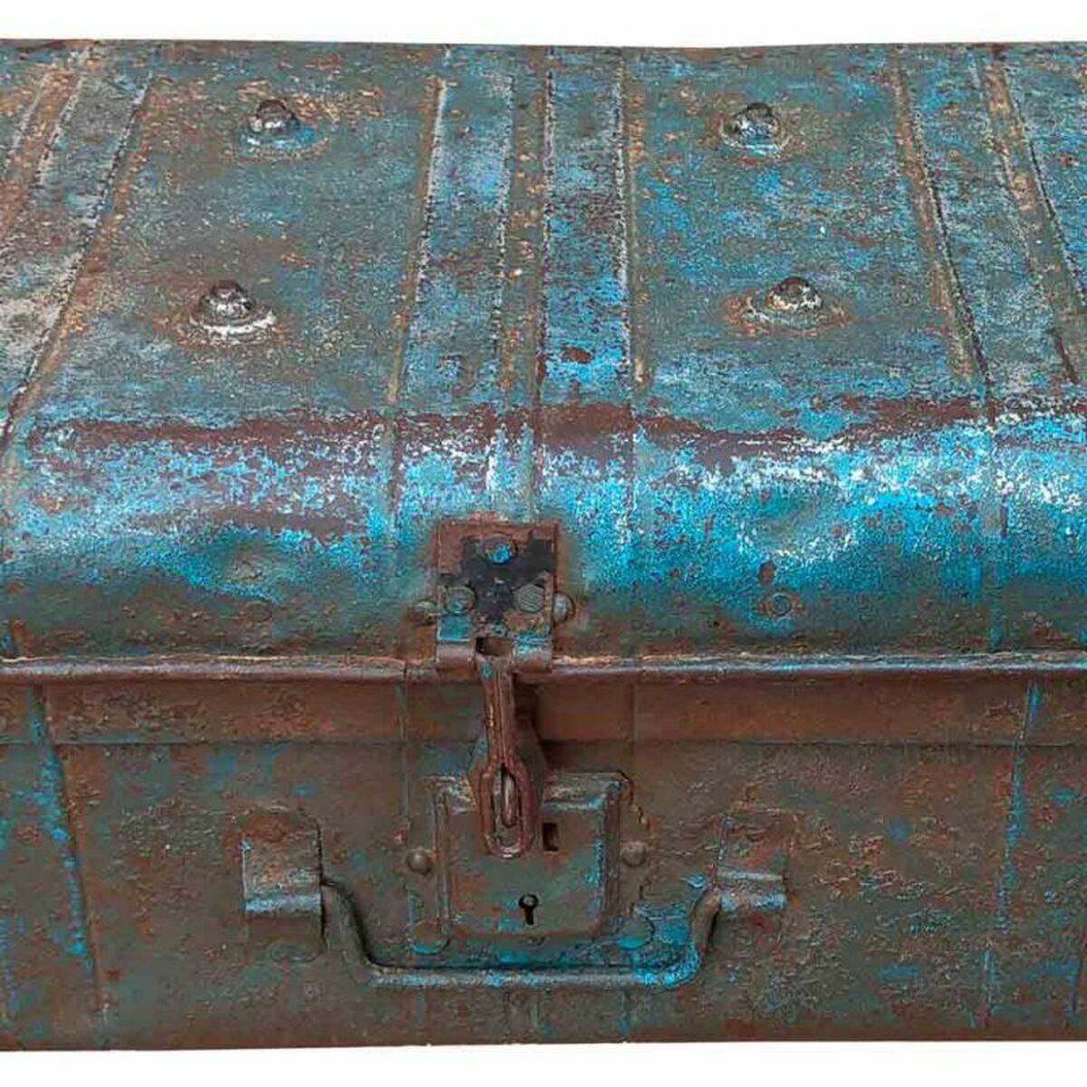 Decorative suitcase Alexandra House Living Blue Iron Traditional style 35 x 24 x 61 cm