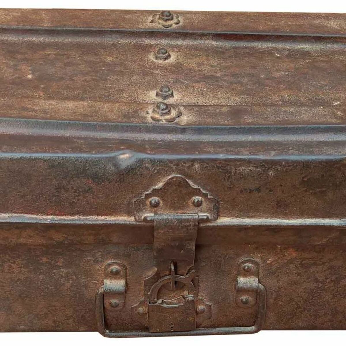 Decorative suitcase Alexandra House Living Brown Iron Traditional style 33 x 23 x 59 cm