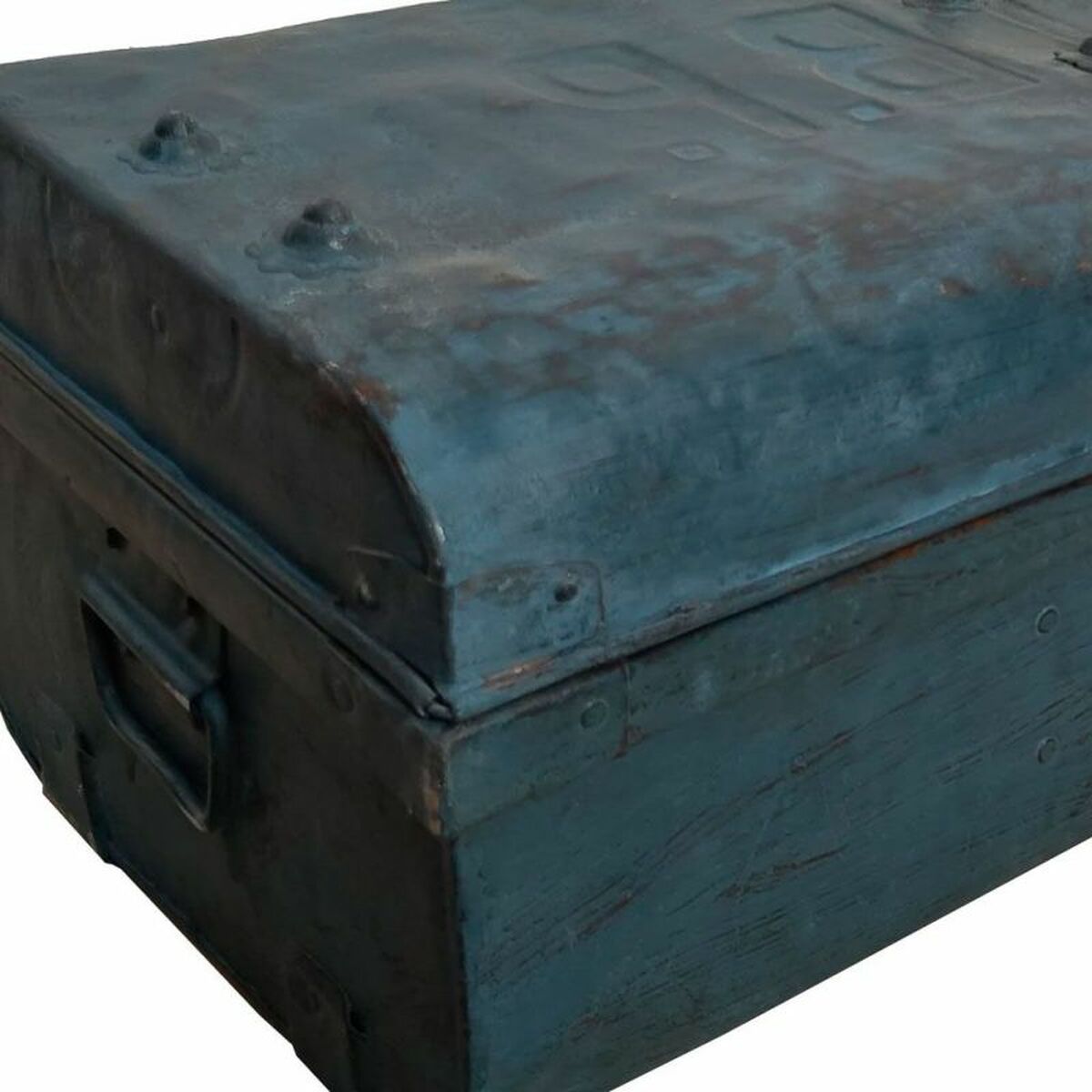 Decorative suitcase Alexandra House Living Blue Iron Traditional style 33 x 25 x 66 cm