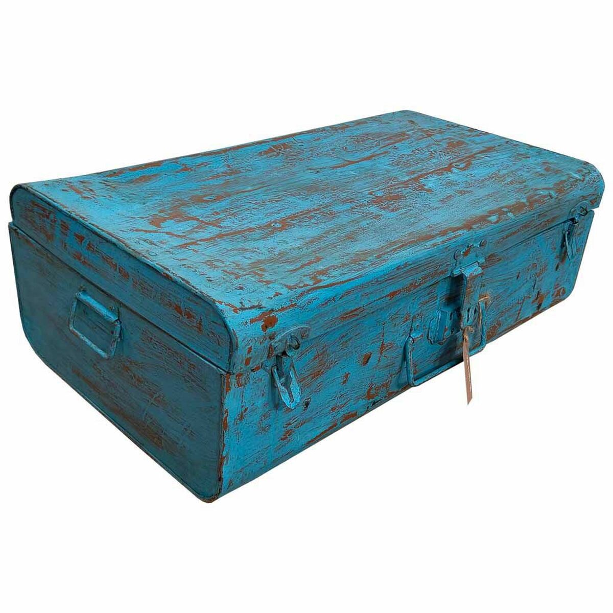 Decorative suitcase Alexandra House Living Blue Iron Traditional style 39 x 22 x 67 cm