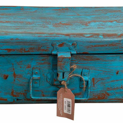 Decorative suitcase Alexandra House Living Blue Iron Traditional style 39 x 22 x 67 cm