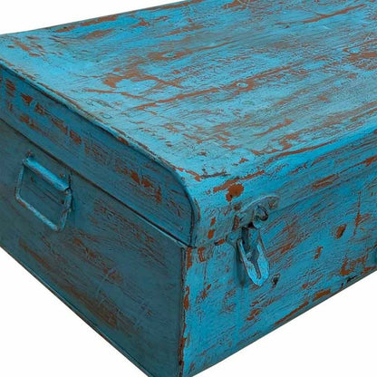 Decorative suitcase Alexandra House Living Blue Iron Traditional style 39 x 22 x 67 cm