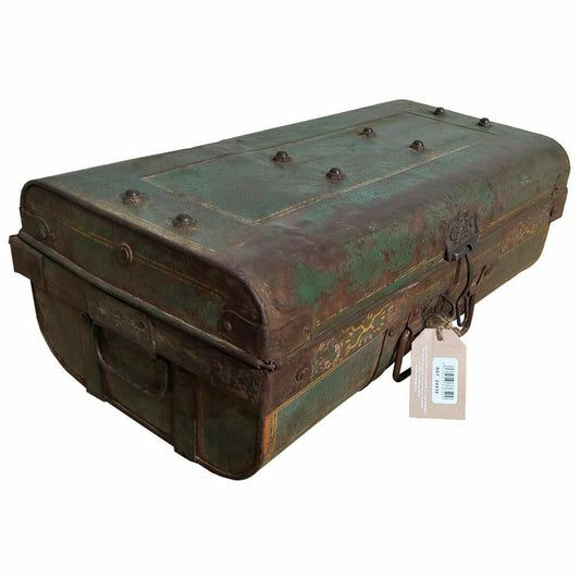 Decorative suitcase Alexandra House Living Brown Iron Traditional style 28 x 18 x 53 cm