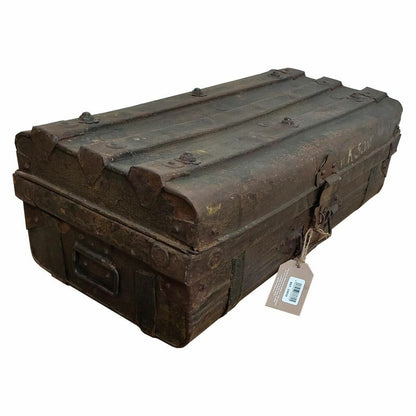 Decorative suitcase Alexandra House Living Brown Iron Traditional style 32 x 22 x 61 cm