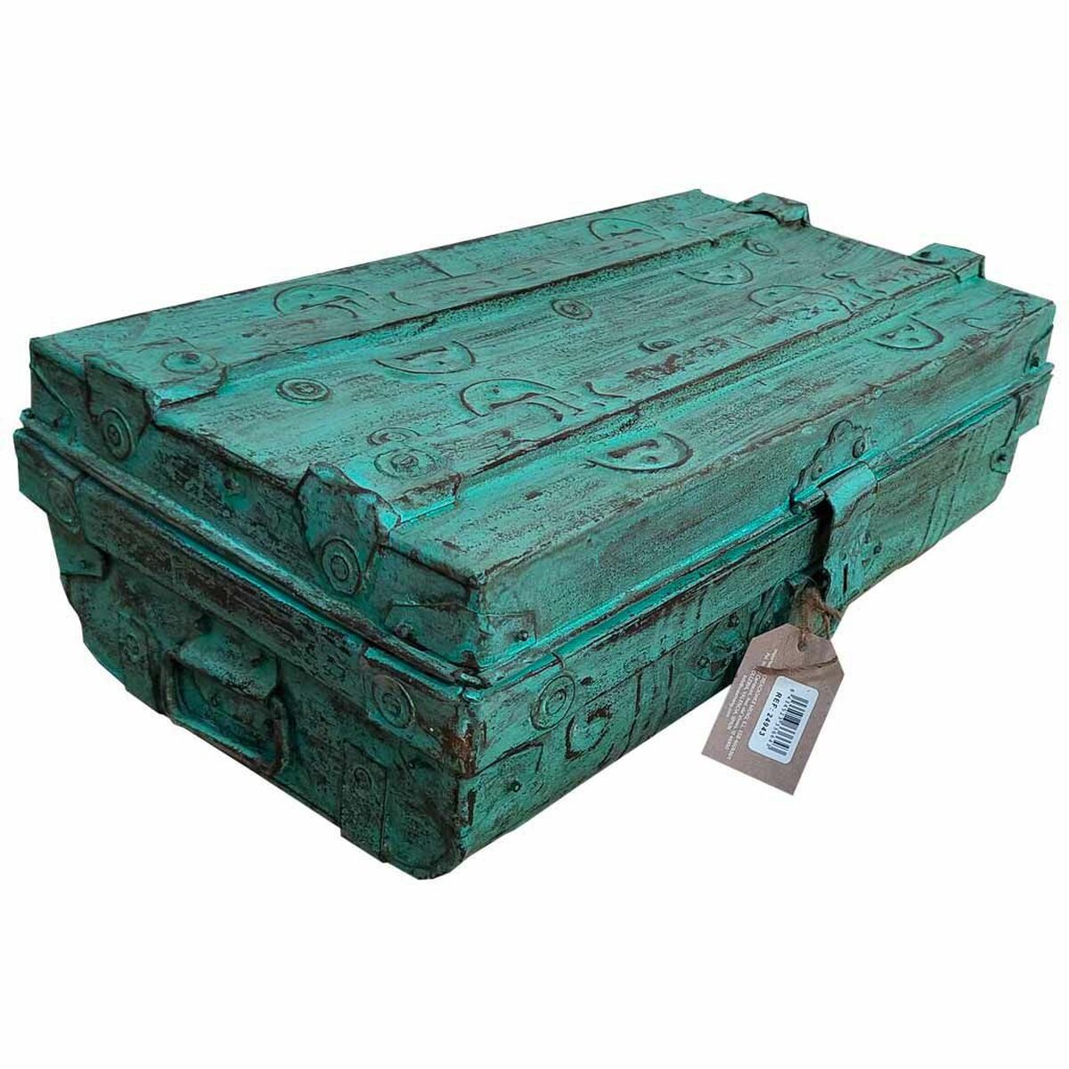 Decorative suitcase Alexandra House Living Green Iron Traditional style 30 x 18 x 54 cm