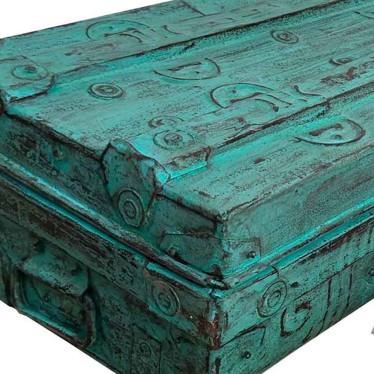 Decorative suitcase Alexandra House Living Green Iron Traditional style 30 x 18 x 54 cm