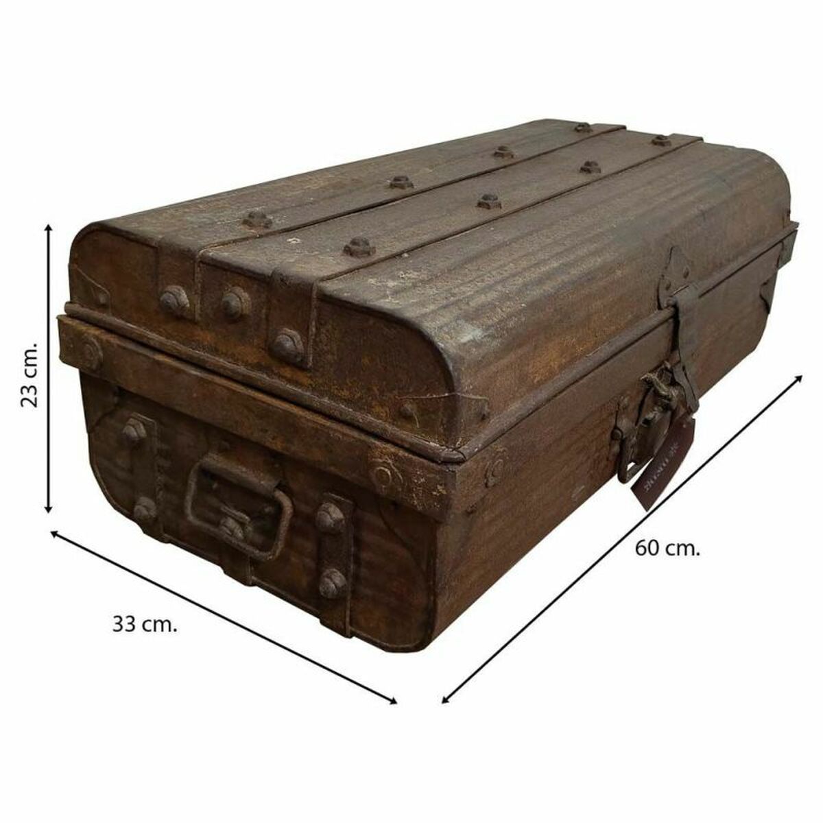 Decorative suitcase Alexandra House Living Brown Iron Traditional style 33 x 23 x 60 cm