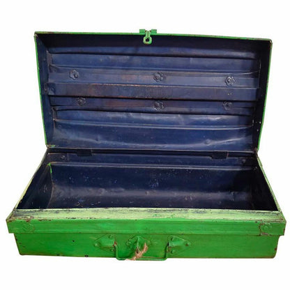 Decorative suitcase Alexandra House Living Green Iron Traditional style 29 x 31 x 53 cm